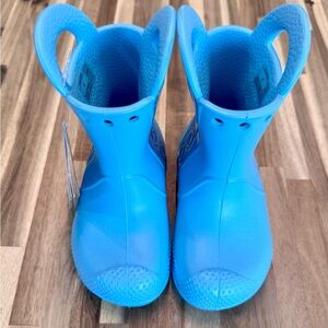 CROCS Kids Bright Blue Rain Boots